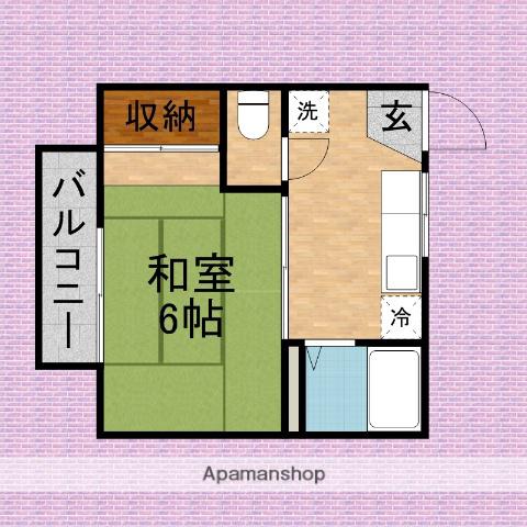 志木ハウスⅠ(1K/2階)の間取り写真