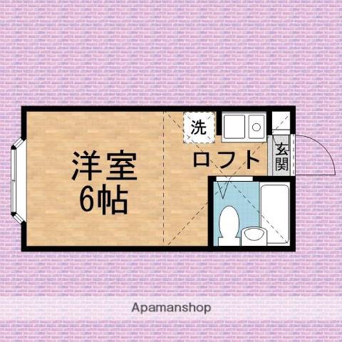 ベルメゾン東久保(ワンルーム/2階)の間取り写真