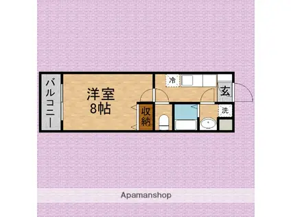 カンパーナ(1K/2階)の間取り写真