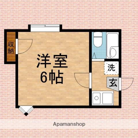 ルソール(1K/1階)の間取り写真
