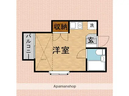 プラザウイング(ワンルーム/1階)の間取り写真