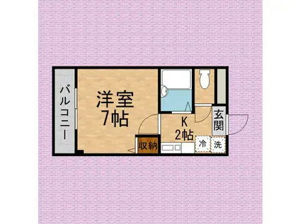 JC PARKみずほ台(1K/1階)の間取り写真