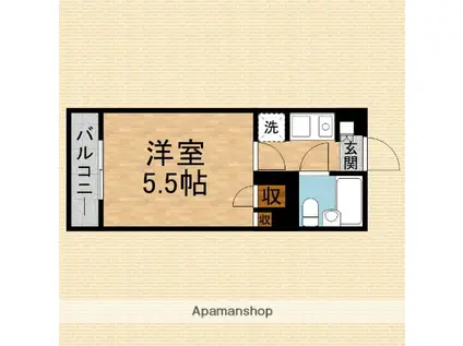 シルフィード志木(1K/1階)の間取り写真