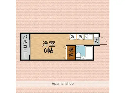 スターマンション(ワンルーム/2階)の間取り写真