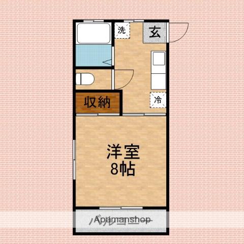 富士見コーポ(1K/2階)の間取り写真
