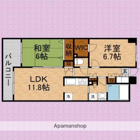 志木キャビン(2LDK/4階)の間取り写真