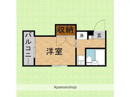 クラブコート志木(ワンルーム/3階)の間取り写真