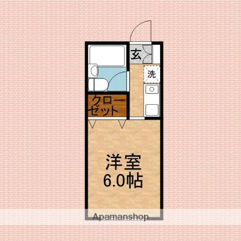 MKハイツⅡ(ワンルーム/2階)の間取り写真