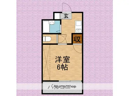 CASA TRINITY(1K/1階)の間取り写真