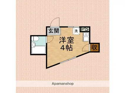 SAビル(ワンルーム/3階)の間取り写真