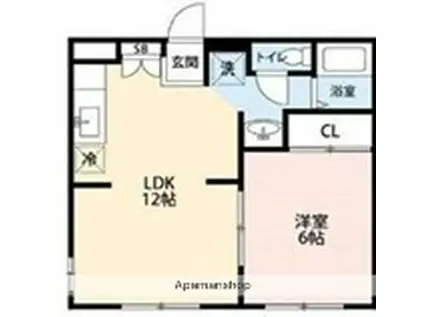 RYU四番館(1LDK/2階)の間取り写真