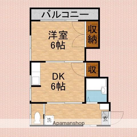プランペンション志木(1DK/1階)の間取り写真