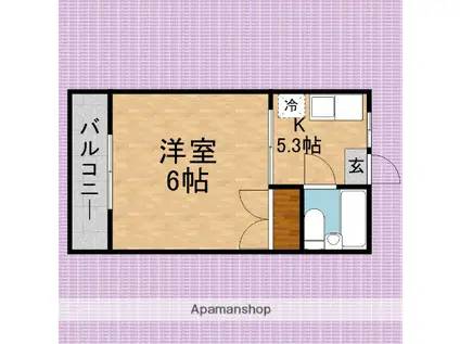 コーポ恵(1K/1階)の間取り写真