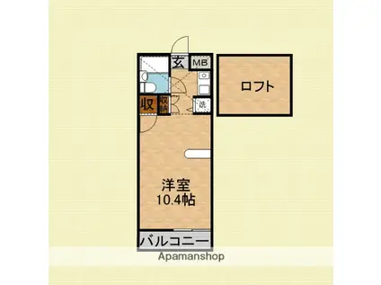 サンモール鶴瀬Ⅱ(ワンルーム/2階)の間取り写真