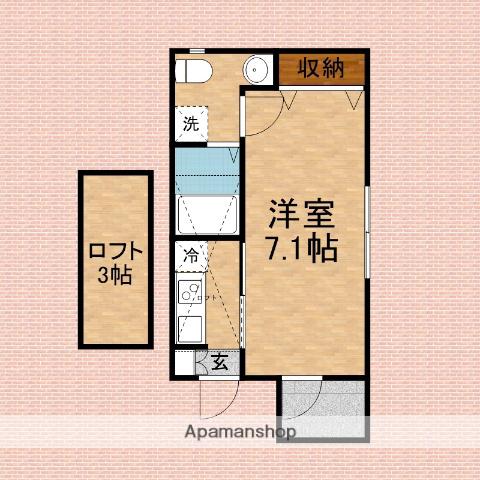 BESTSTAGEラ・フローラ(1K/3階)の間取り写真