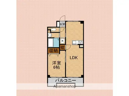 サンヴィレッヂ志木(1LDK/8階)の間取り写真