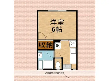 マーレ志木(1K/1階)の間取り写真