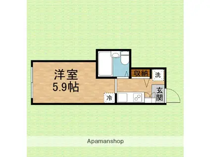 ソフィアコーポ上沢(ワンルーム/2階)の間取り写真