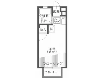 クレスト新宿(ワンルーム/2階)の間取り写真