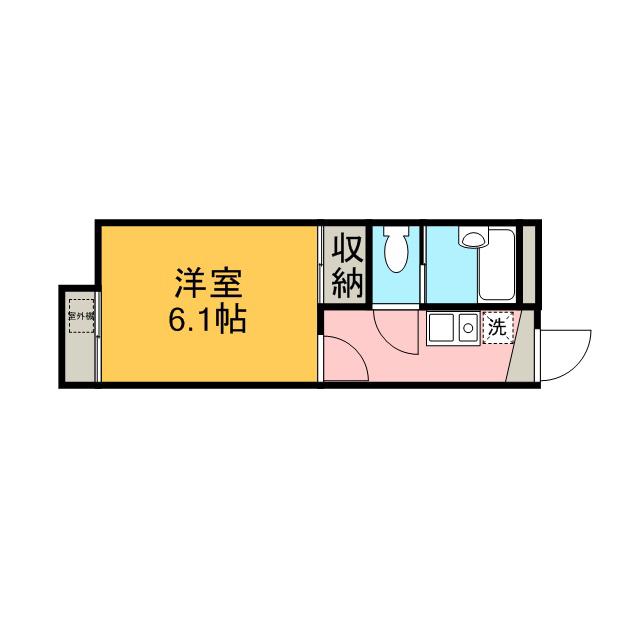 レオパレス クレストコート(1K/2階)の間取り写真