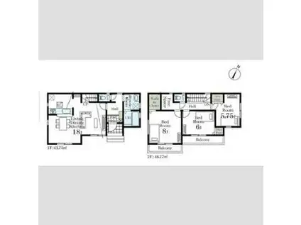 東武鉄道東上線 ふじみ野駅 徒歩22分 2階建 築1年(3LDK)の間取り写真