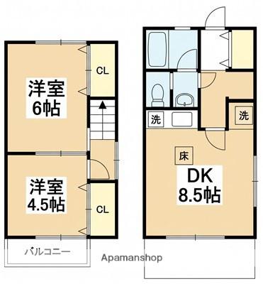 K・Yコーポ(2DK)の間取り写真