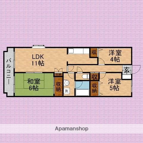 パークフィールドパートⅢ(3LDK/2階)の間取り写真