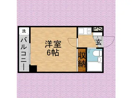 メゾンベルクール(1K/2階)の間取り写真