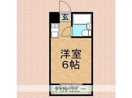東和プラザA館(ワンルーム/6階)の間取り写真