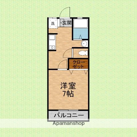 アルメリア(1K/2階)の間取り写真
