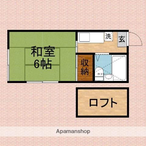 セゾンハイム(1K/2階)の間取り写真