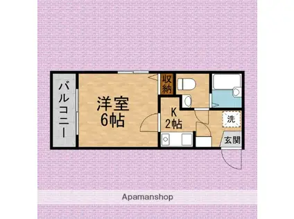 JC STREET 鶴瀬(1K/1階)の間取り写真