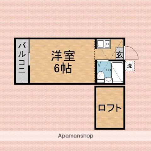 ホワイトエミネンス(ワンルーム/2階)の間取り写真