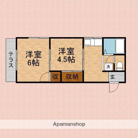アメニティ145(2K/1階)の間取り写真