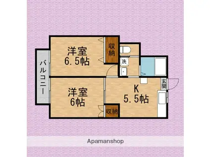 パールガーデンC(2K/1階)の間取り写真