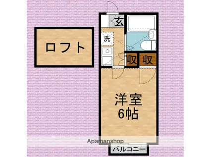 サーティーワン(1K/1階)の間取り写真