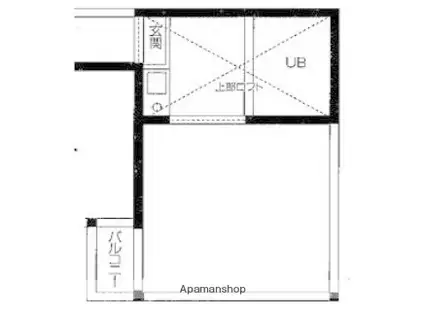 幸町グリーンハイツ(1K/2階)の間取り写真