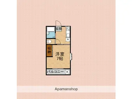オクトーバー10(1K/1階)の間取り写真
