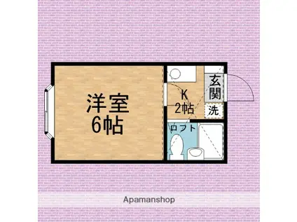 ハイツライラック(1K/1階)の間取り写真