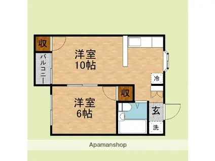 カナディアンビレッジ(1LDK/1階)の間取り写真