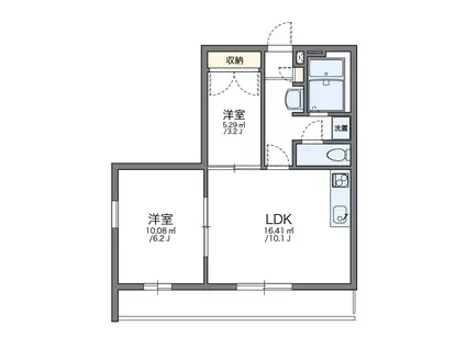 レオパレスラウムふじみ野(1SLDK/3階)の間取り写真