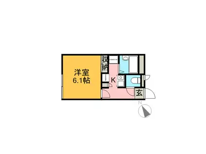 レオパレスみずほ セカンド(1K/2階)の間取り写真