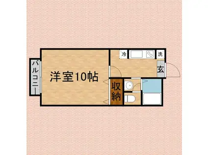 パナハピネス(1K/2階)の間取り写真