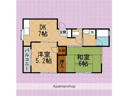 BAN RINCOME 2(2DK/2階)の間取り写真