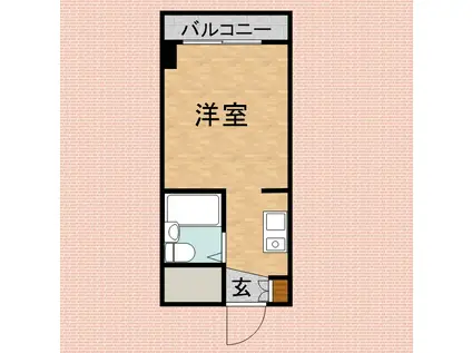 カレッジハイツASAKA Ⅰ(ワンルーム/2階)の間取り写真