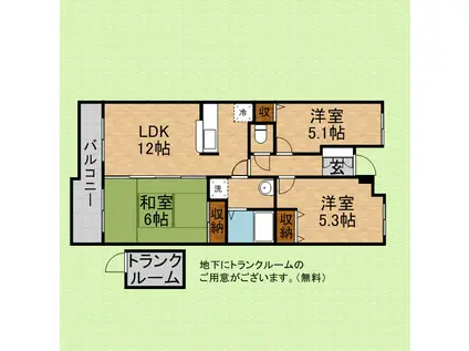 エマーレふじみ野(3LDK/4階)の間取り写真