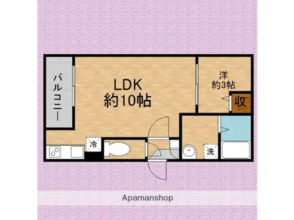 JACK SUNASHINDENⅠ(1LDK/2階)の間取り写真