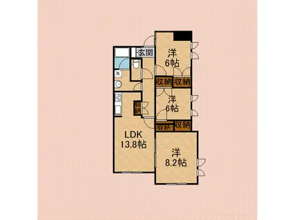UURコート志木(3LDK/12階)の間取り写真
