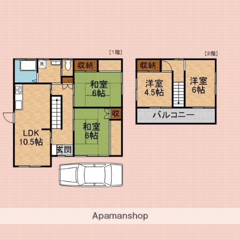 東武鉄道東上線 上福岡駅 バス乗車時間:16分 通信所前バス停で下車 徒歩3分 2階建 築51年(4LDK)の間取り写真