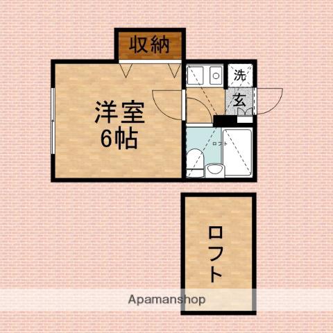 ひだまりハウス(1K/2階)の間取り写真